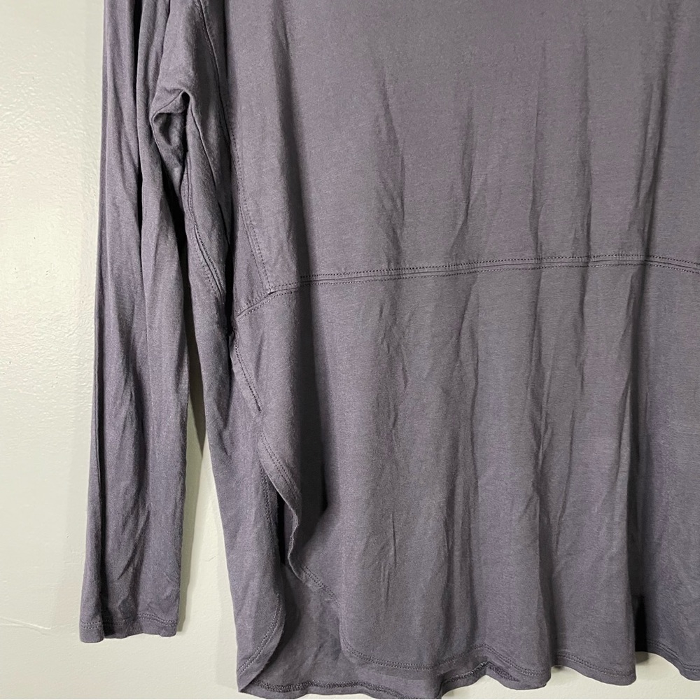 Madewell Grey Stretchy V Neck Long Sleeve Casual Loose Fit Blouse Size Small - Picture 7 of 7